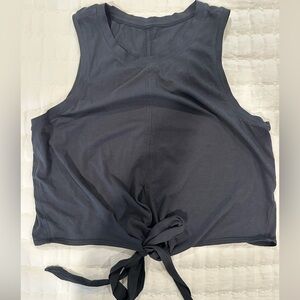 lululemon athletica black Tie-Front Tank Top